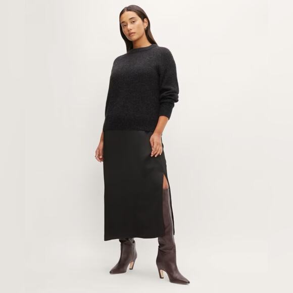 EVERLANE The Banana Boot Brown Knee High Napa Leather Point Toe Pull On 5.5 NEW - Picture 7 of 9